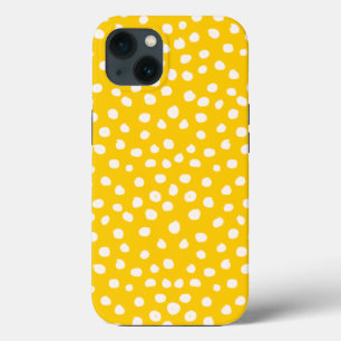Pontos Impressão Selvagem Animal Amarelo E Branco