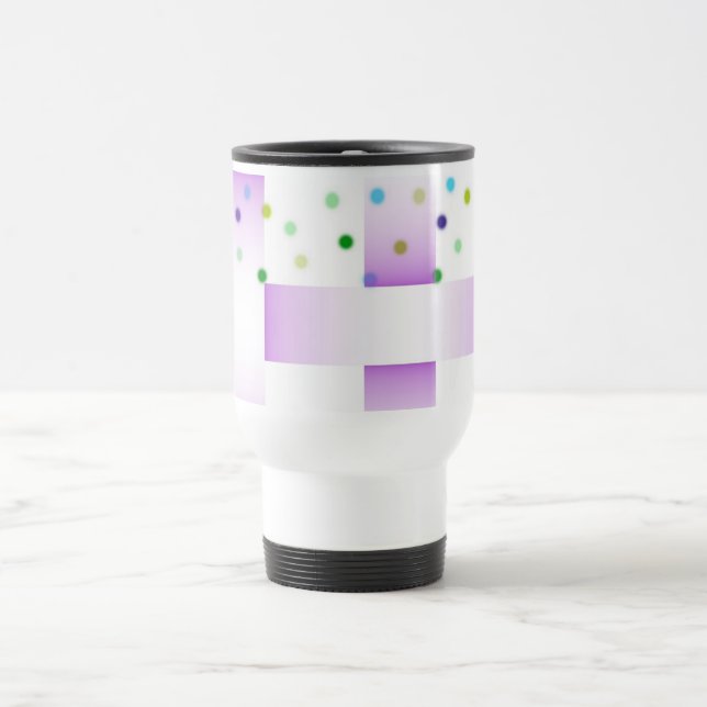 Pontos `n Caneca de viagem de tecelagem (Centro)
