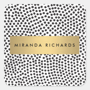 Pontos pretos Luxe dos confetes com etiquetas do