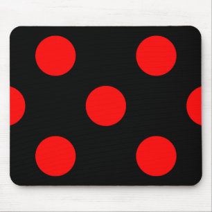 Pontos Vermelhos em Mousepad Preto