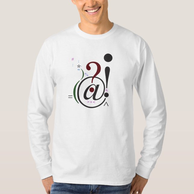 Pontuação Masculina Camisa de Folga Longa (Frente)