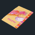 Pony cor-de-rosa, garotas cor-de-laranja chamadas<br><div class="desc">Maleta de fólio ipad originalmente projetada para garotas de pônei e equitação. Personalize com o nome de sua escolha. Atualmente,  lê Harper. Pony watercolor art e design por Sarah Trett.</div>