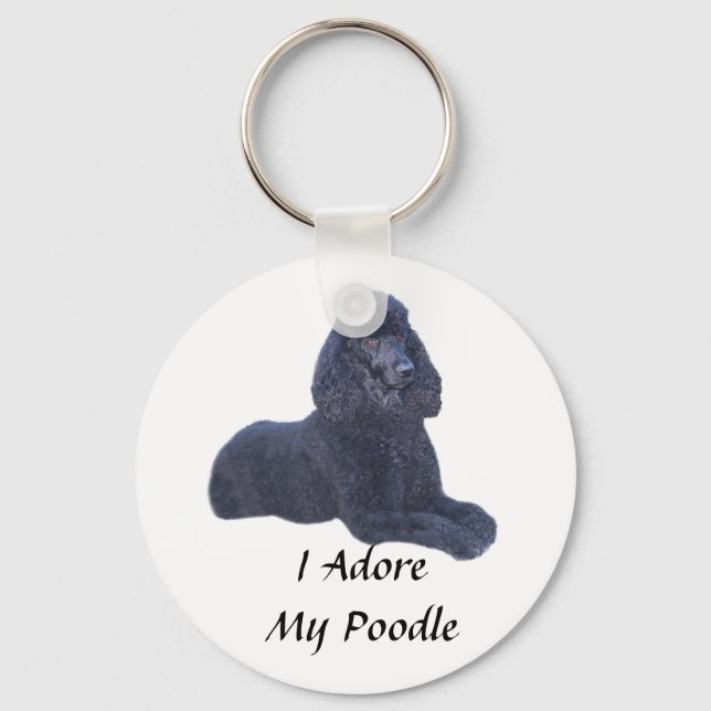 Poodle Black Chaveiro I Adore (Frente)