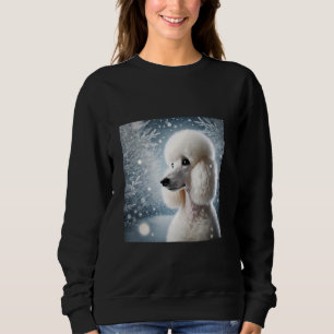 Poodle Branca Elegante Na Camiseta De Cão De Inver