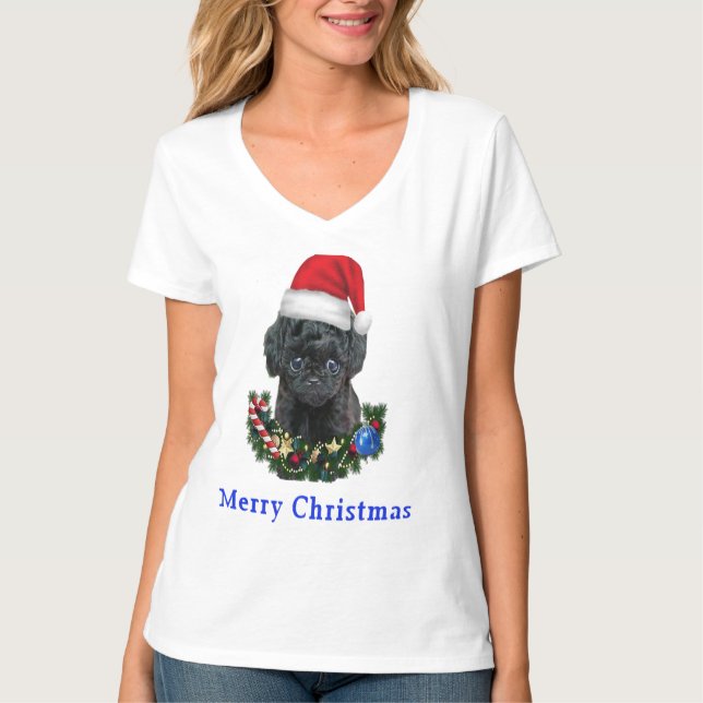 Poodle Christmas T-Shirt (Frente)