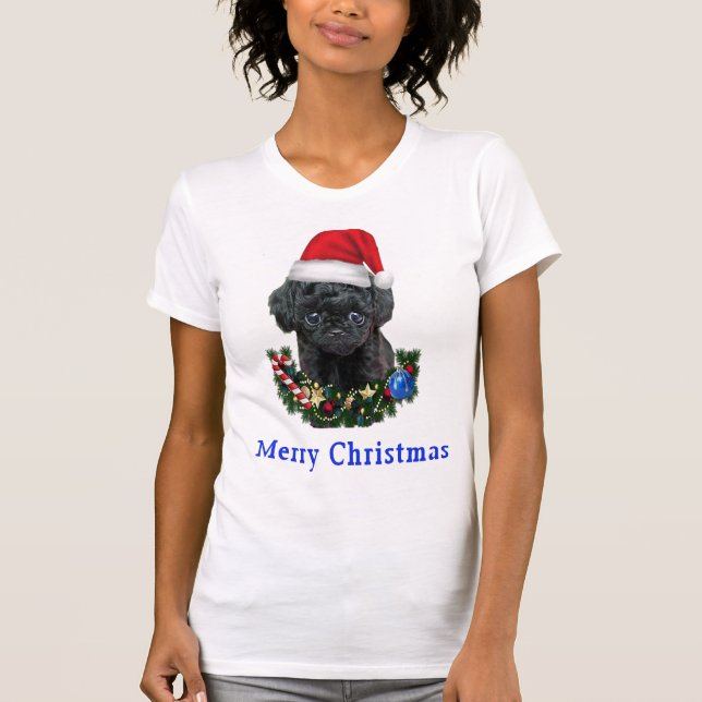 Poodle Christmas T-Shirt (Frente)