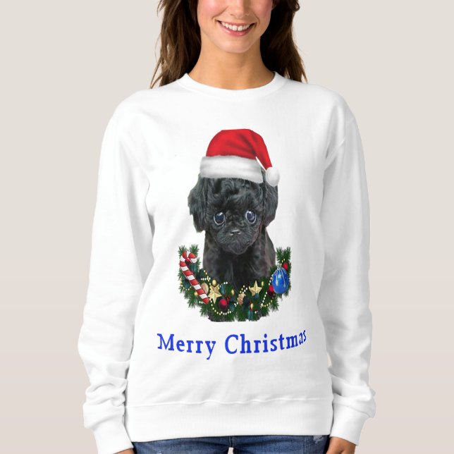 Poodle Christmas T-Shirt (Frente)