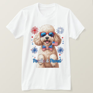 Poodle & Orud - 4 de julho Cão T-Shirt