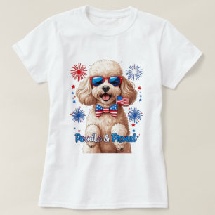 Poodle & Orud - 4 de julho Cão T-Shirt