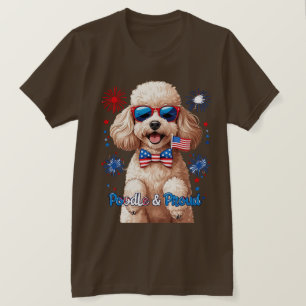 Poodle & Orud - 4 de julho Cão T-Shirt