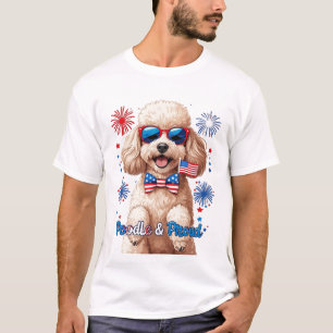 Poodle & Orud - 4 de julho Cão T-Shirt