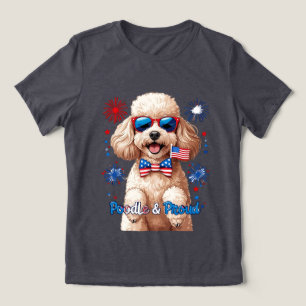Poodle & Orud - 4 de julho Cão T-Shirt