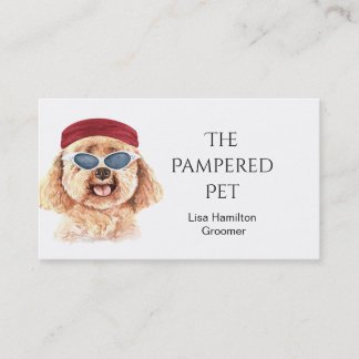 Poodle Pet Groomer/Vet/Sitters Cartão de visita