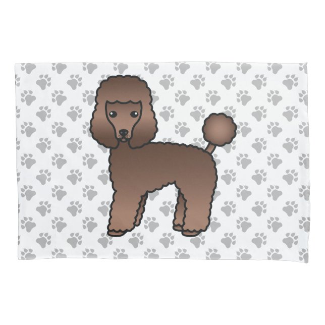 Poodle Toy Marrom Fofo Cachorro Cartoon (Frente)