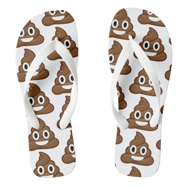 poop emoji chinelos sandálias calçados (Pé da cama)