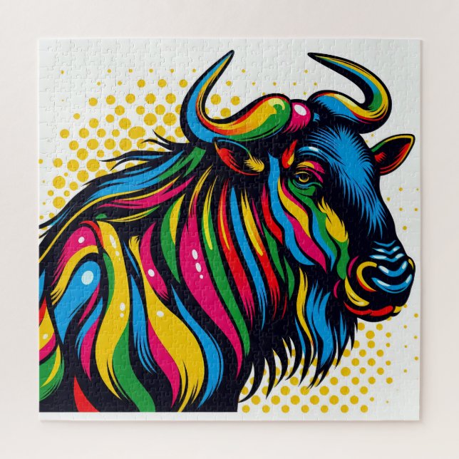 Pop Animal Art 600 Piece Quebra-cabeça (Vertical)