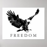 Pop Art Black White Freedom Eagle Poster<br><div class="desc">Imagens Motivacionais da Liberdade e Coragem - Águias Sem Corantes - Imagens da Águia Americana Bald - Caras Cabeças de Águia Patriótica,  Águias Voadoras,  Águia Desembarque</div>