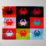 Pop Art Crab Poster<br><div class="desc">Pop Art Crab Poster</div>