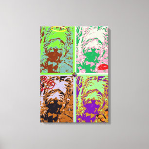 Pop art de Westie em canvas esticadas