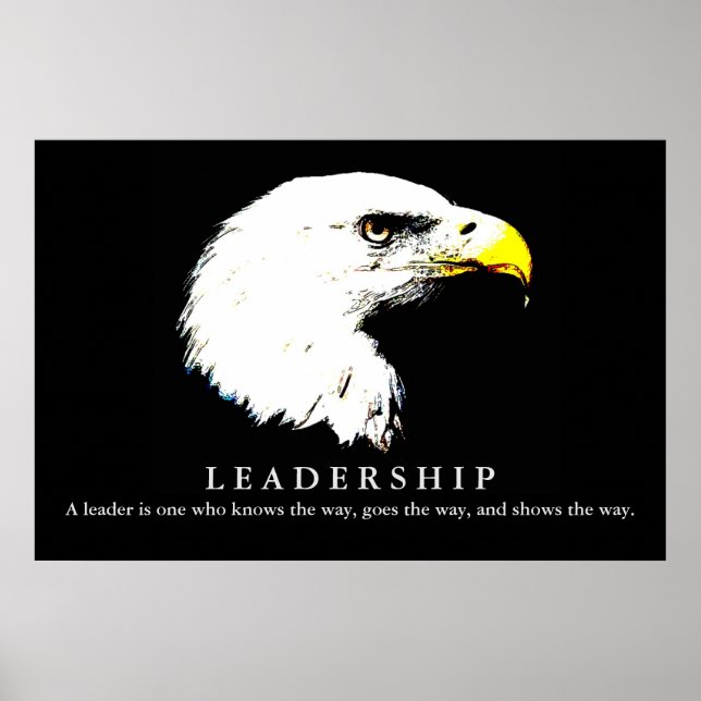 Pop Art Eagle Leadership Poster (Frente)