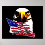 Pop Art Freedom American Eagle Flag Poster<br><div class="desc">Imagens Motivacionais sobre Liberdade e Coragem - Águias Sem Coragem - Imagens Baldes Americanas Baldes</div>