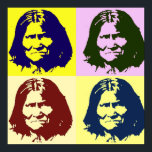 Pop Art Geronimo Poster - Luta pela Liberdade<br><div class="desc">Estilo de Arte pop Icônico Imagens Pessoas Históricas - Impressão de Arte do Guerreiro da Liberdade - Chefe da Tribo Indiana Geronimo</div>