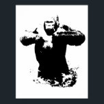 Pop Art Gorilla Beating Chest Poster<br><div class="desc">Estilo de pop Art Imagens modernas de computador animal - Arte de software Na moda</div>