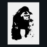 Pop Art Gorilla Poster<br><div class="desc">Computador digital Arte animal - Arte de Pop universitária - Imagens de computador animal selvagem</div>