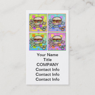 Pop Art HAMBURGER CARTÃO DE VISITA