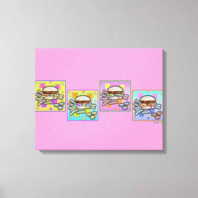 Pop Art HAMBURGER Gallery Canvas (Frente)