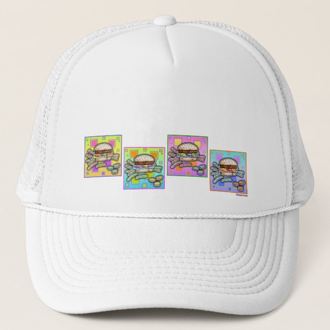 Pop Art HAMBURGER HAT - BONÉ ESPORTIVO (Frente)