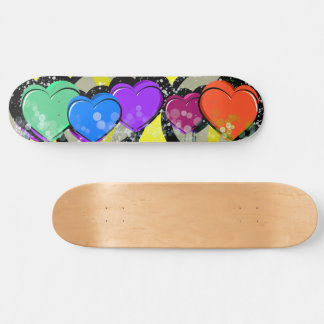 Pop Art Hearts Skateboard Deck