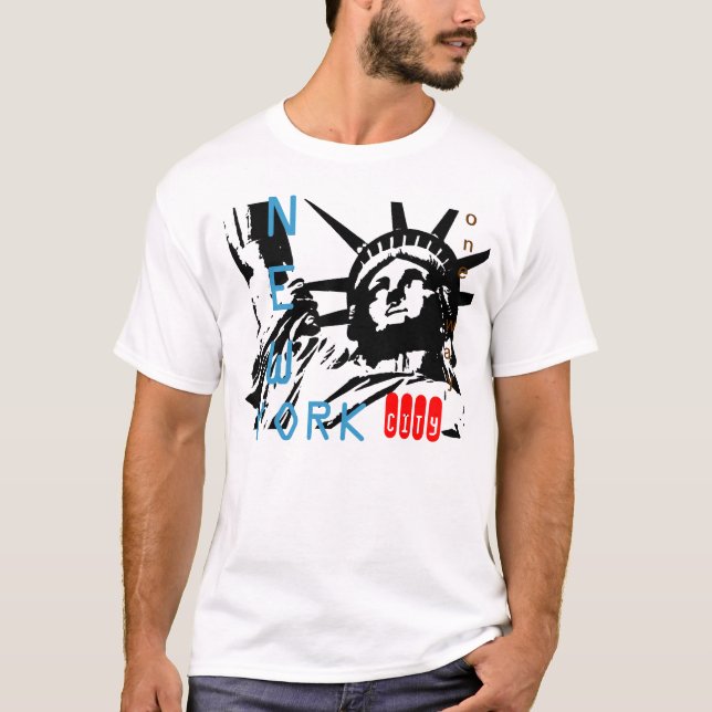 Pop Art Lady Liberty T-Shirt (Frente)