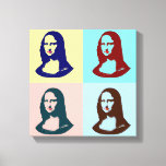 Pop-Art Mona Lisa Canvas transparente<br><div class="desc">Pop-Art transparente Mona Lisa ou La Gioconda,  de Leonardo Da Vinci,  com lábios vermelhos e olhos verdes no estilo do poster vintage</div>