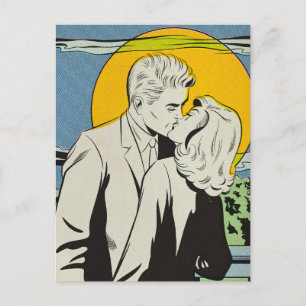 Pop Art   Moonlight Kiss   Cartão Postal