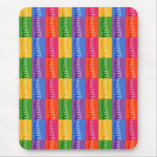 Pop art Mousepad da espinha da quiroterapia