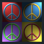 Pop Art Peace Sign Poster<br><div class="desc">Obtenha prazer e promova a paz com este Poster de Sinal de Paz de Arte Pop com quatro sinais coloridos de paz em cores divertidas e engraçadas no estilo verdadeiro hippie. Clique em qualquer um dos ícones de poster abaixo para ver esse poster em formato maior.</div>