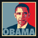 POP ART POSTER OBAMA<br><div class="desc">Retrato de Barack Obama como Presidente Eleitor com um efeito poster ao estilo de pop com o seu nome em negrito sob o seu retrato. Barack Hussein Obama II é um político norte-americano que atuou como 44 dos Estados Unidos entre 2009 e 2017.</div>
