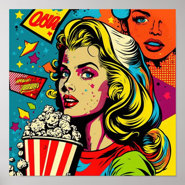 Pop Art Poster - Todas As Raparigas Americanas Com (Frente)