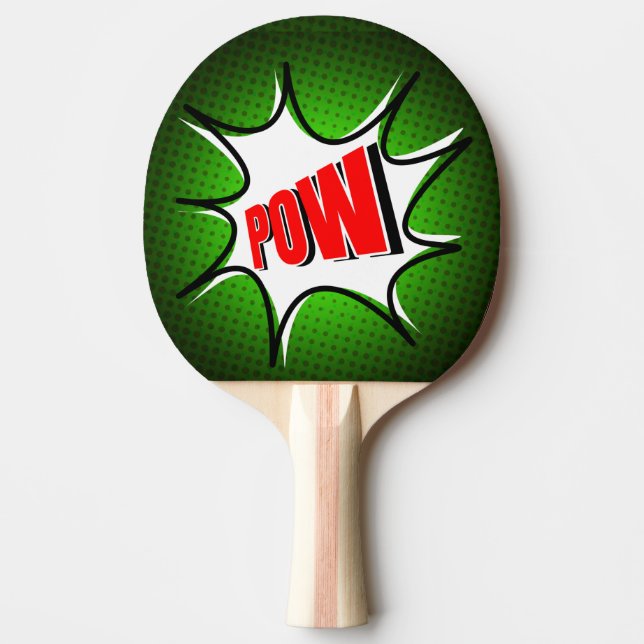 Pop Art POW! Raquete de Ping-Pong (Frente)