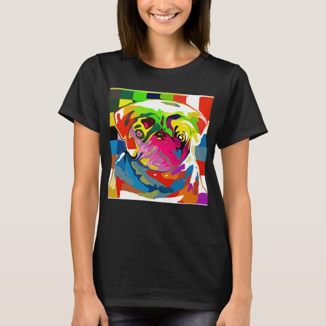 POP ART PUG T SHIRTS CAMISETAS (Frente)