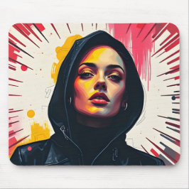 Pop Art Retrato do Mouse Pad