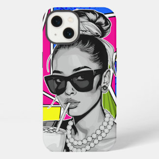 Pop Art Retrô Mulher Fashion Preto e Branco