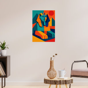 Pop Art Sphinx Colorous Poster