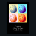 Pop Art Style Motivation Quote Basball Poster<br><div class="desc">Eu Adoro Este Jogo. Esportes populares - Imagem de bola de basquete.</div>