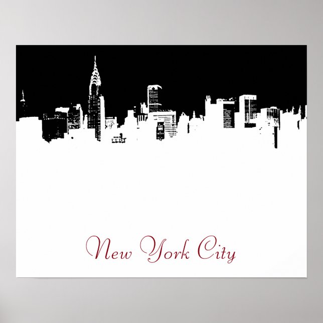 Pop Art Style Nova Iorque Script Poster (Frente)