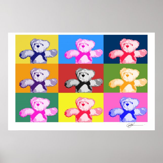 Pop Art Teddy Bears Impressão (Frente)