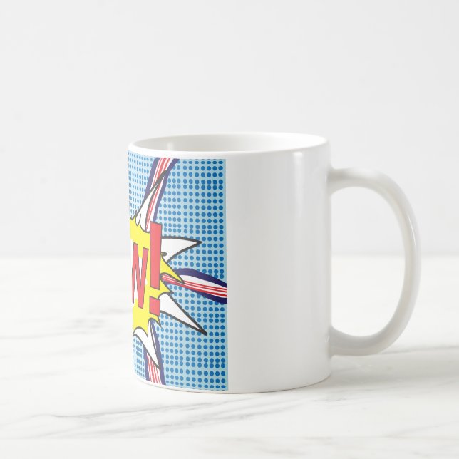 Pop art "uau" caneca (Direita)
