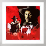 Pop Art Western Retro Poster<br><div class="desc">Esta Poster é feita a partir de um retrabalho midiático de uma ilustração original do livro de Michael Thomas www.mictomart.com</div>