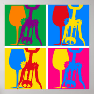 Pop Art Wine Poster